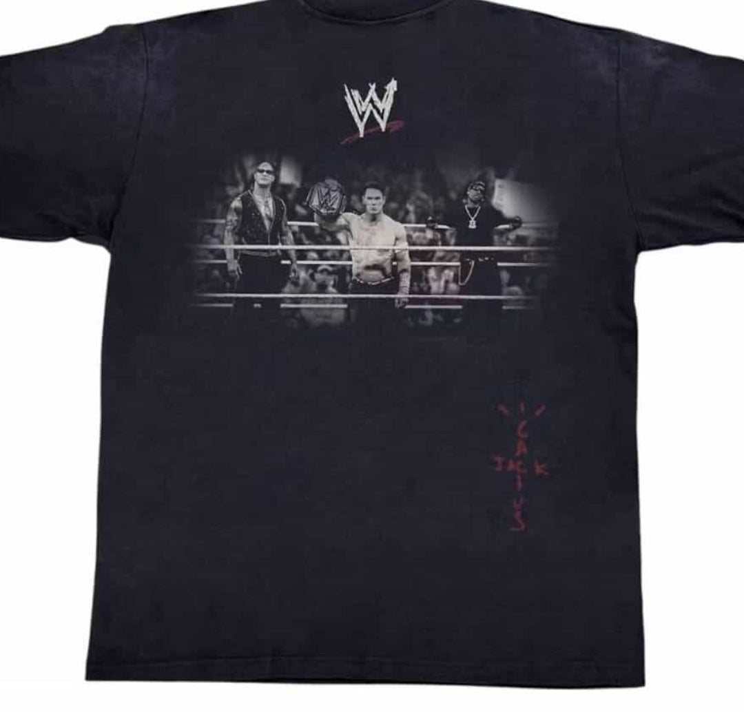 WRESTLING IS REAL CACTUS JACK JOHN CENA  ON SHAKA HEAVYWEIGHT GARMET DYED T SHIRT (WRESTLING)