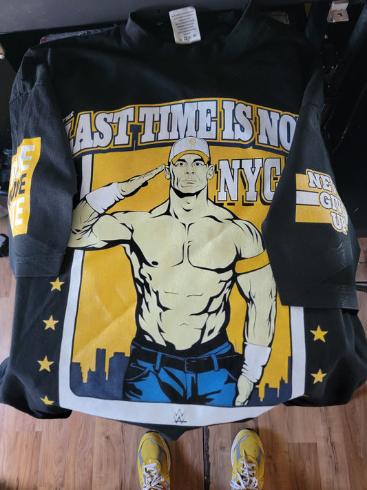 JOHN CENA 2025 FAREWELL TOUR NEW YORK ON SHAKA HEAVYWEIGHT GARMET DYED T SHIRT "WRESTLING