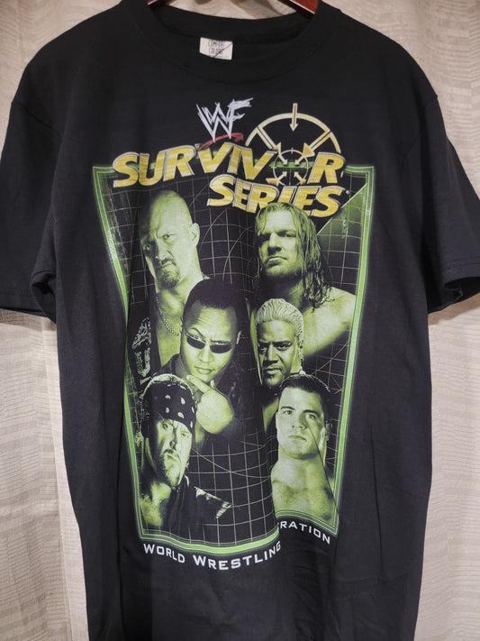 2000 Wwf survivor series ON SHAKA HEAVY GARMET DYED T"WRESTLING (reprint
