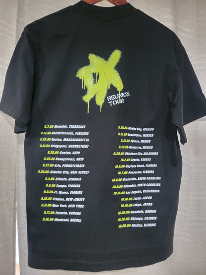 DX REUNION TOUR ON SHAKA HEAVYWEIGHT GARMET DYED T SHIRT (WRESTLING)
