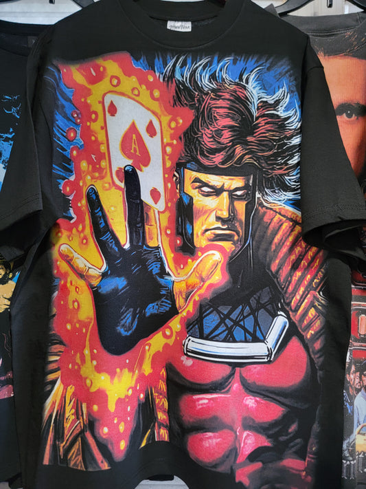 GAMBIT ON SHAKA HEAVYWEIGHT GARMET DYED T SHIRT