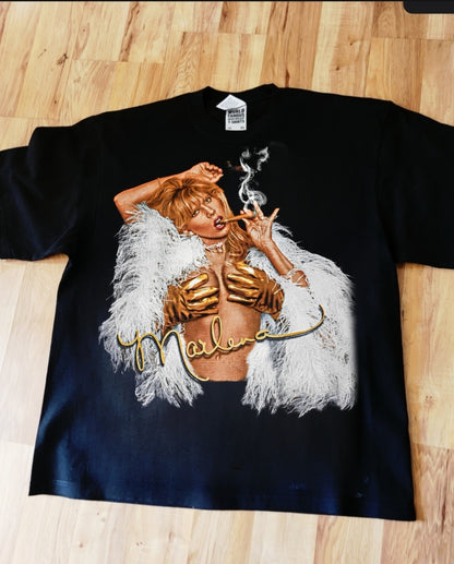 MARLENA DIRECTOR'S CUT ON SHAKA HEAVYWEIGHT GARMET DYED T SHIRT "WRESTLING