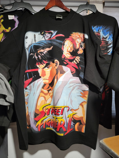 Streetfighter ON SHAKA HEAVYWEIGHT GARMET DYED T SHIRTBIG PRINT