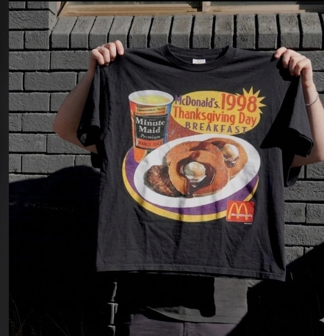 1998 Breakfast Promo VNTG LOOK ON A SHAKA HEAVYWEIGHT GARMET SHIRT "MODERN"