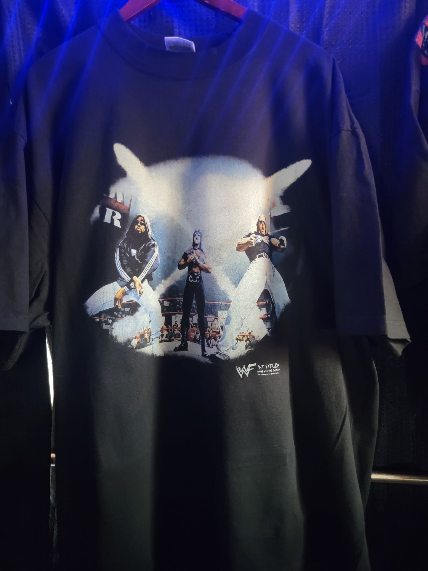 D-generation X on shaka heavyweight garmet dyed t shirt , Wrestling