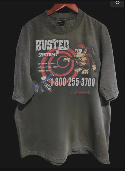 1995 NINTENDO BUSTED SYSTEM? ON A Shaka Heavyweight T-Shirt  Modern