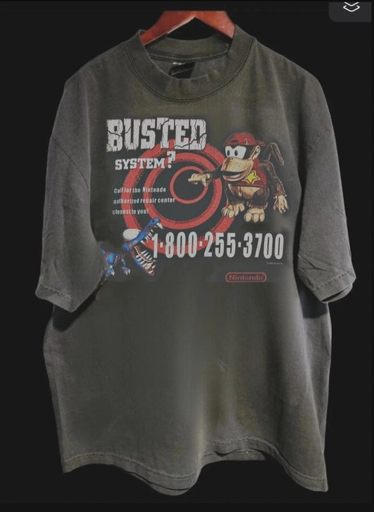 1995 NINTENDO BUSTED SYSTEM? ON A Shaka Heavyweight T-Shirt  Modern