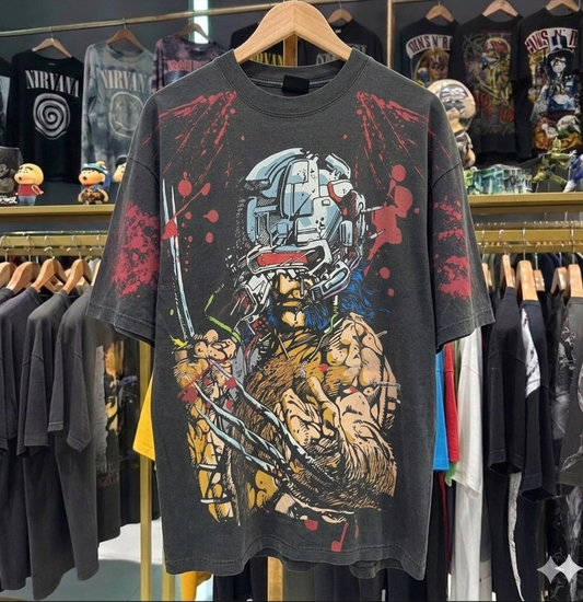 WOLVERINE WEAPON X " ON SHAKA HEAVY GARMET DYED T