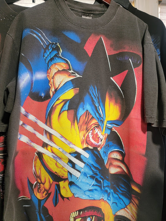 WOLVERINE ON SHAKA HEAVYWEIGHT GARMET DYED T SHIRT
