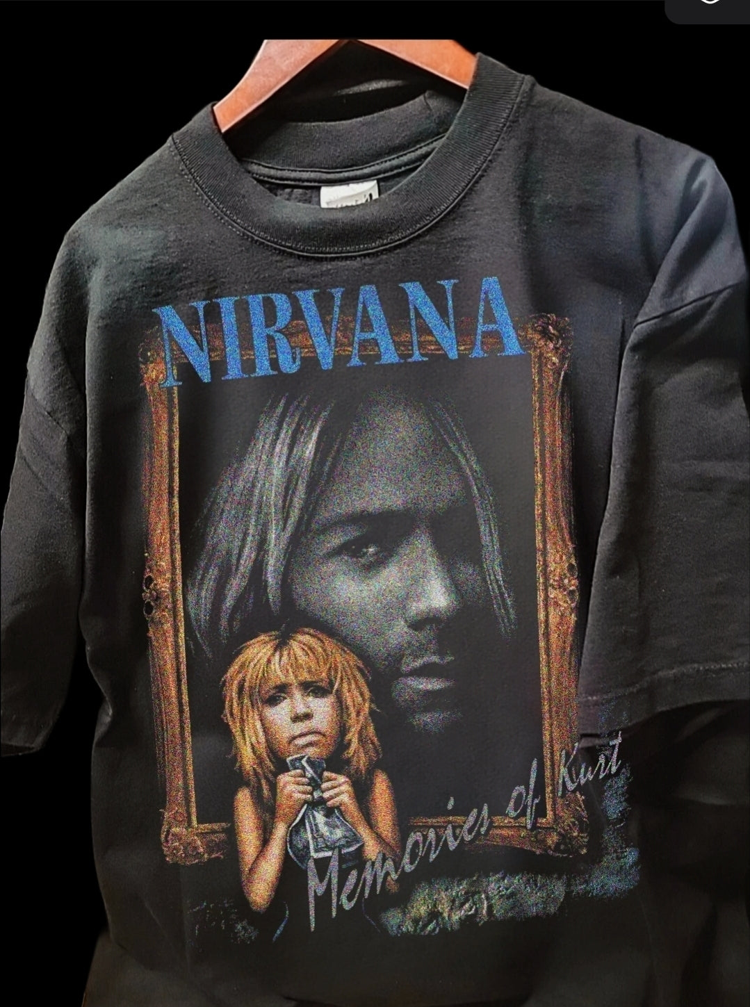 NIRVANA KURT COBAIN ON SHAKA HEAVYWEIGHT GARMET DYED T SHIRT