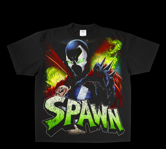 SPAWN ON SHAKA HEAVYWEIGHT GARMET DYED T SHIRT
