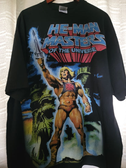 HE-MAN Masters of the universe ON SHAKA HEAVY GARMET DYED T Shirt