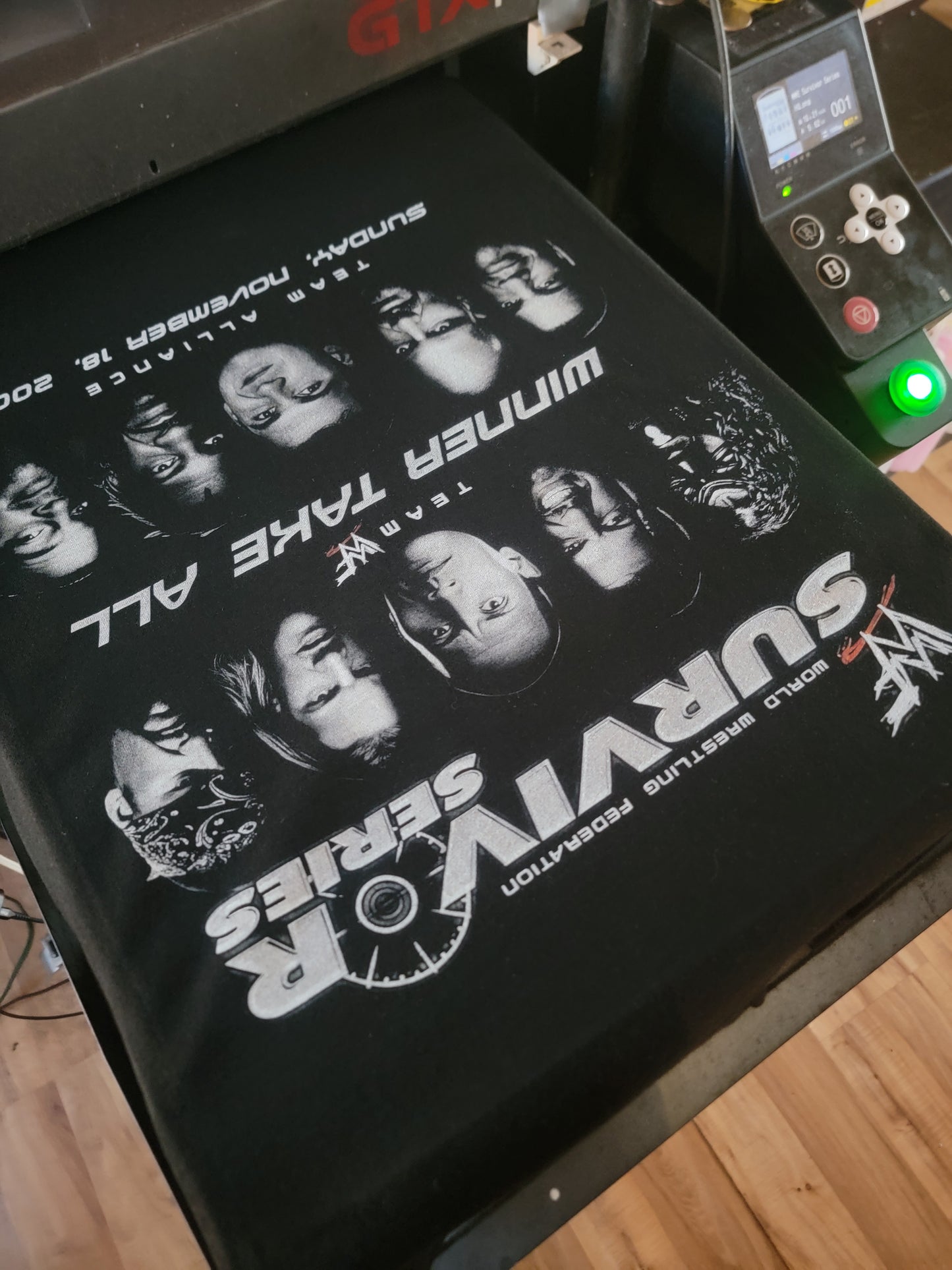 SURVIVOR SERIES Winner TAKE all ON SHAKA HEAVYWEIGHT GARMET DYED T SHIRT(wrestling