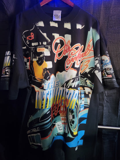 DALE ERNHARDT INTIMIDATOR RULES ON SHAKA HEAVY GARMET DYED T (Front back , sleeves