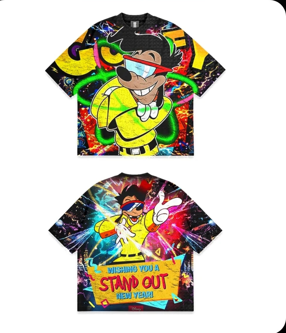 GOOFY POWERLINE AOP (FRONT & Back)ON SHAKA HEAVYWEIGHT GARMET DYED T SHIRT