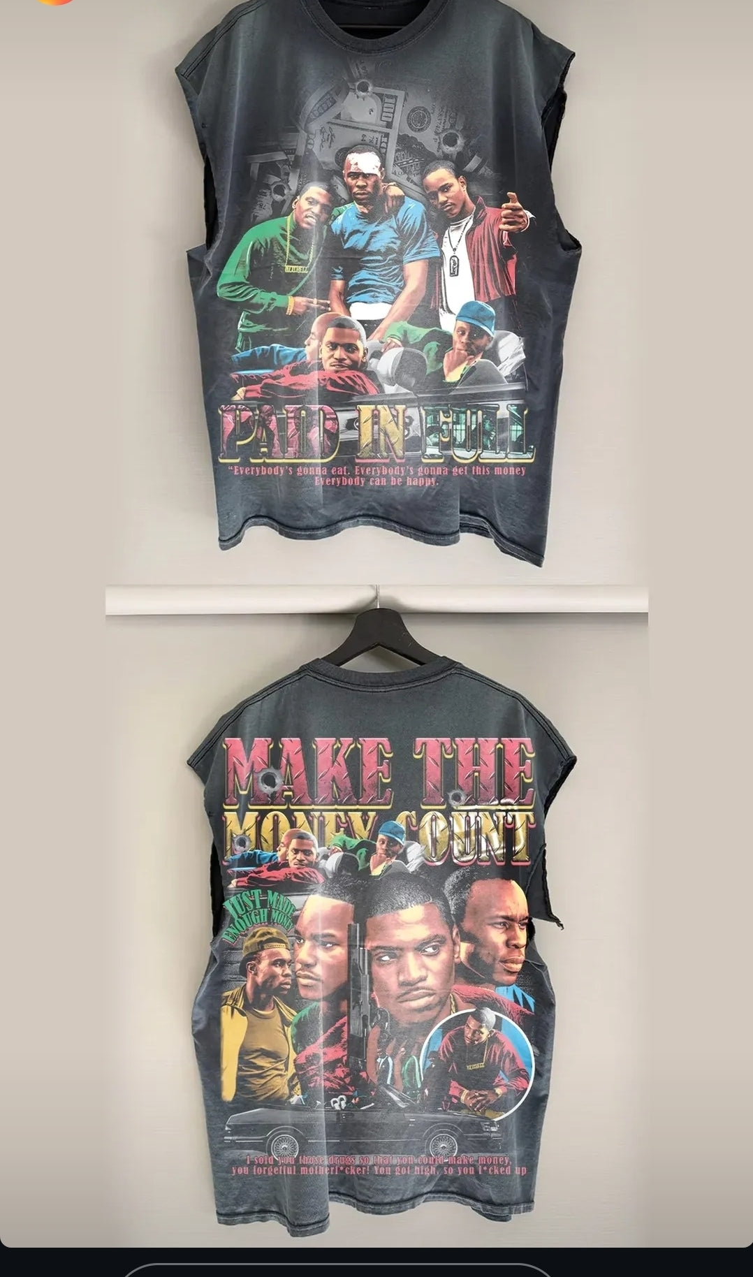 PAID IN FULL ON SHAKA HEAVYWEIGHT GARMET DYED T SHIRT