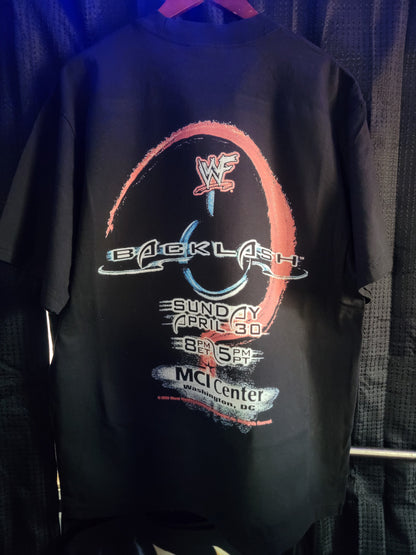 WWF BACKLASH ON SHAKA HEAVY GARMET DYED T"WRESTLING