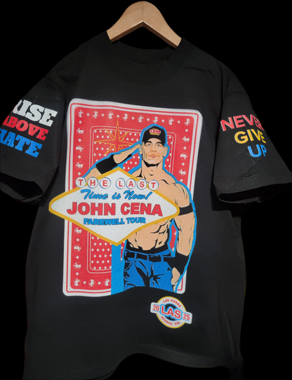 JOHN CENA 2025 FAREWELL TOUR LAS VEGAS ON SHAKA HEAVYWEIGHT GARMET DYED T SHIRT "WRESTLING