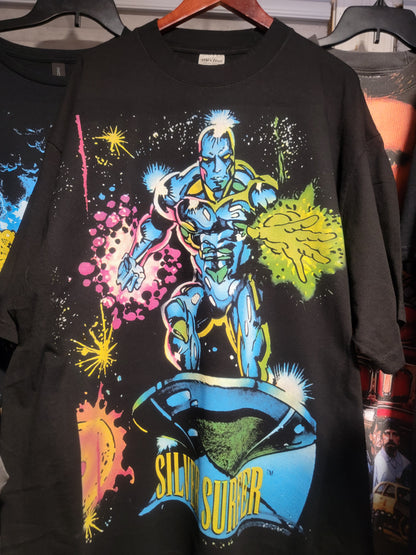 SILVER SURFER  ON SHAKA HEAVYWEIGHT GARMET DYED T SHIRT