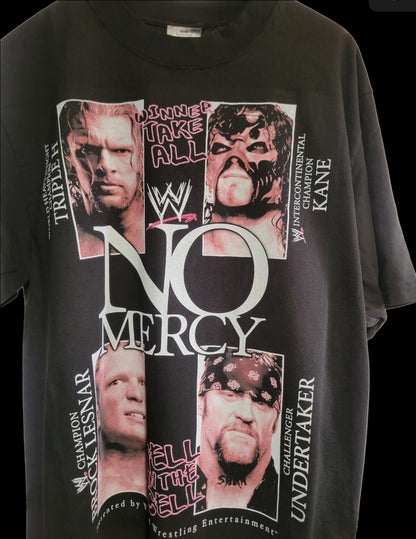 NO MERCY HELL ON A CELL ON SHAKA HEAVYWEIGHT GARMET DYED T SHIRT