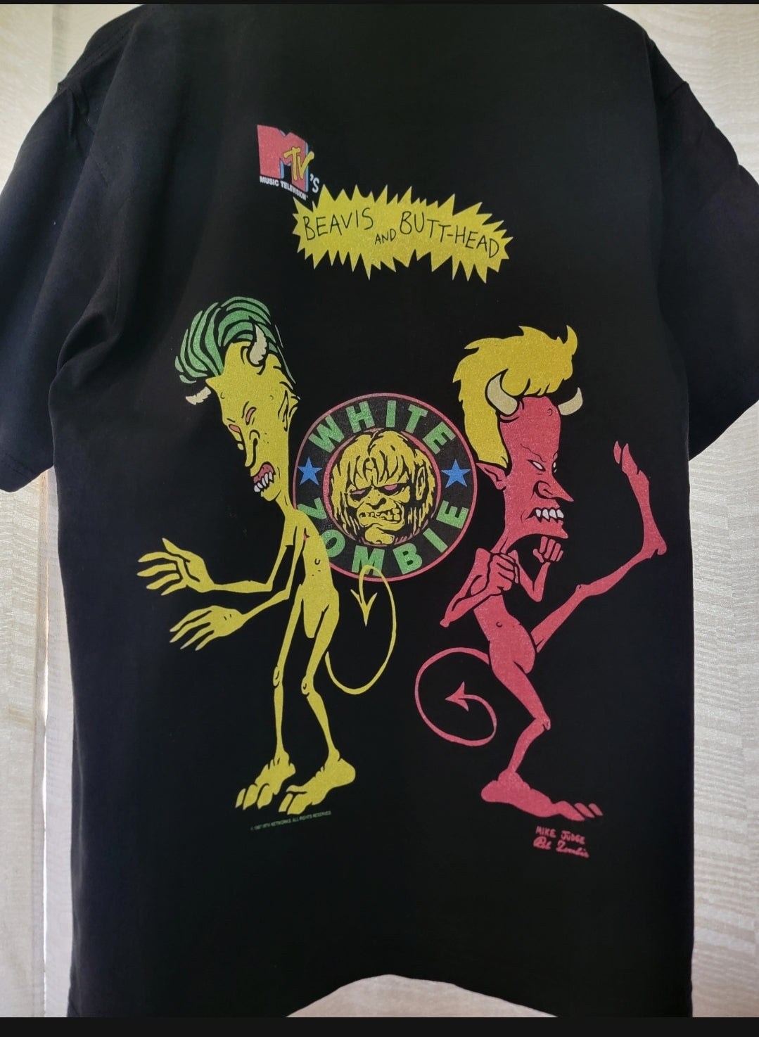 Beavis and Butthead Do America White Zombie SHAKA HEAVY GARMET DYED T Shirt