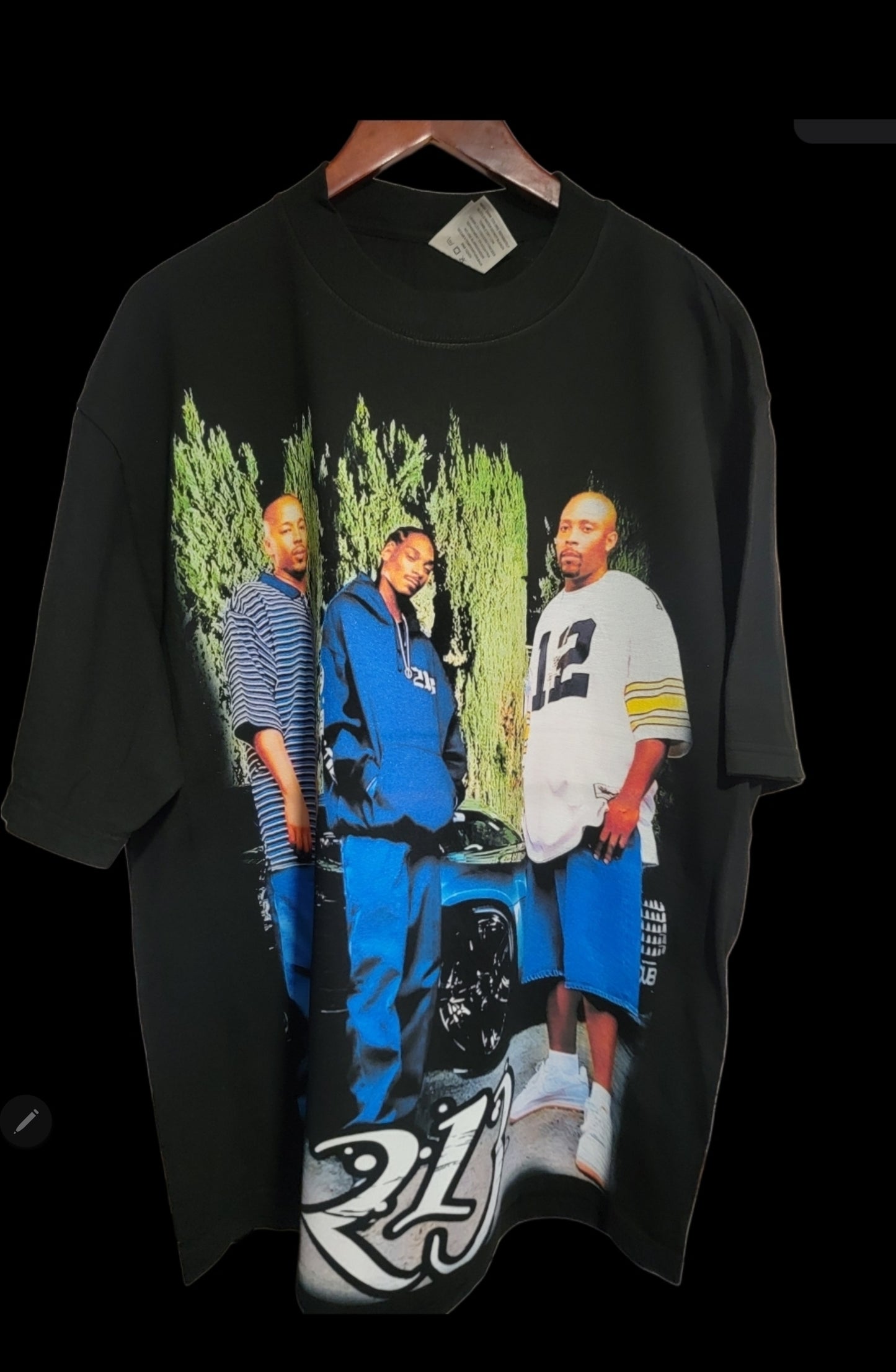 213 NATE, SNOOP & WARREN ON SHAKA HEAVYWEIGHT GARMET DYED T SHIRT