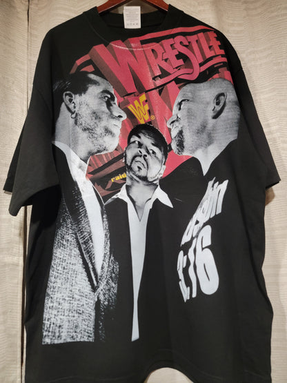 WRESTLEMANIA 14 ON SHAKA HEAVYWEIGHT GARMET DYED T SHIRT WRESTLING