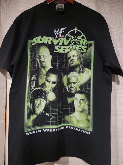 2000 Wwf survivor series ON SHAKA HEAVY GARMET DYED T"WRESTLING (reprint