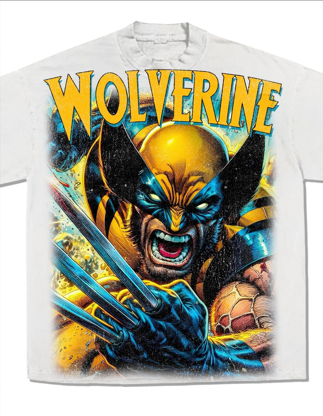 WOLVERINE ON SHAKA HEAVYWEIGHT GARMET DYED T SHIRT