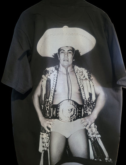 Perro Aguayo On SHAKA HEAVYWEIGHT GARMET DYED T SHIRT (LUCHACARTEL)