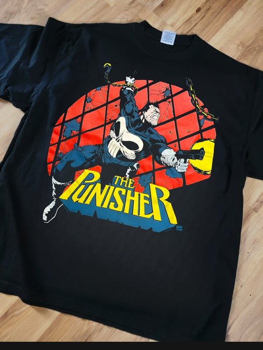 PUNISHER ON SHAKA HEAVYWEIGHT GARMET DYED T SHIRT