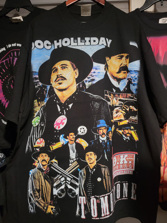 DOC HOLIDAY ON SHAKA HEAVYWEIGHT GARMET DYED T SHIRT MOVIES