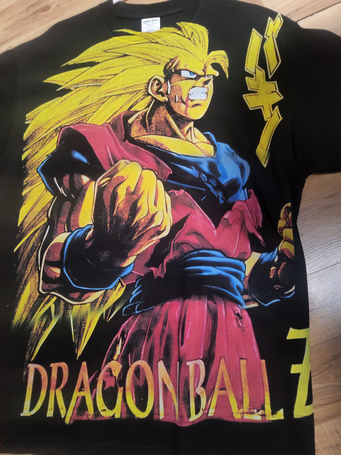 DRAGON BALL Z JUMBO GOKU PRINT ON SHAKA HEAVY GARMET DYED T SHIRT