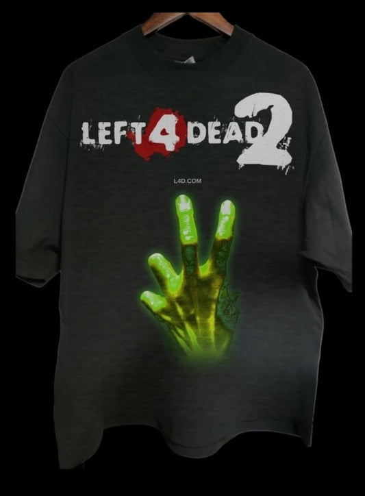 2009 Left 4 Dead 2 Shaka Heavyweight T-Shirt Black Modern
