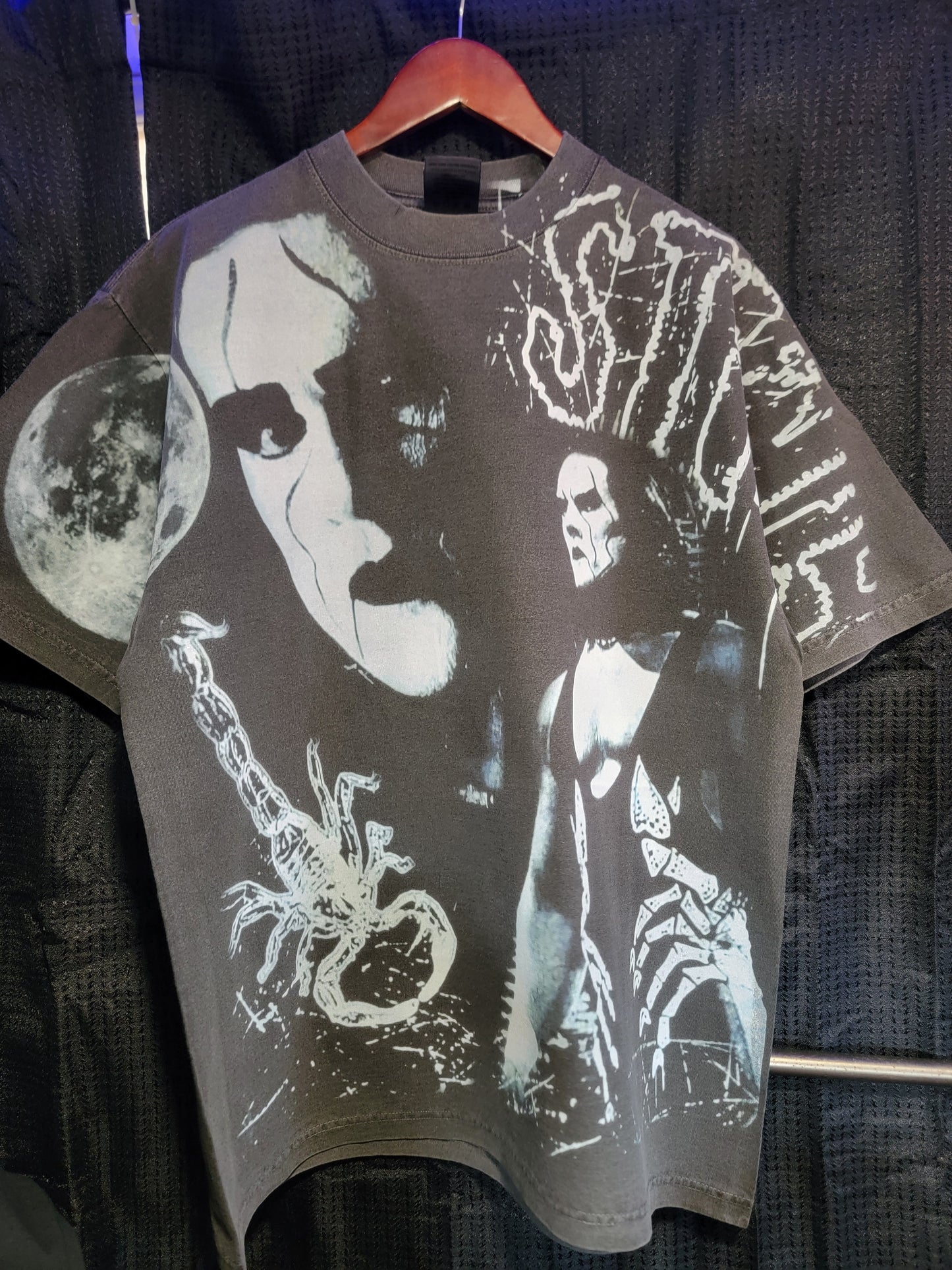 STING AOP ON SHAKA HEAVY GARMET DYED T, "wrestling "