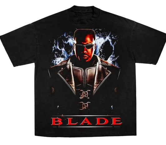 BLADE ON SHAKA HEAVYWEIGHT GARMET DYED T SHIRT