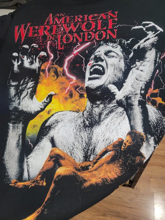 AMERICAN WEARWOLF IN LONDON ON SHAKA HEAVYWEIGHT GARMET DYED T SHIRT "HORROR"