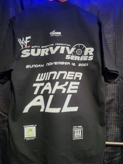 SURVIVOR SERIES Winner TAKE all ON SHAKA HEAVYWEIGHT GARMET DYED T SHIRT(wrestling