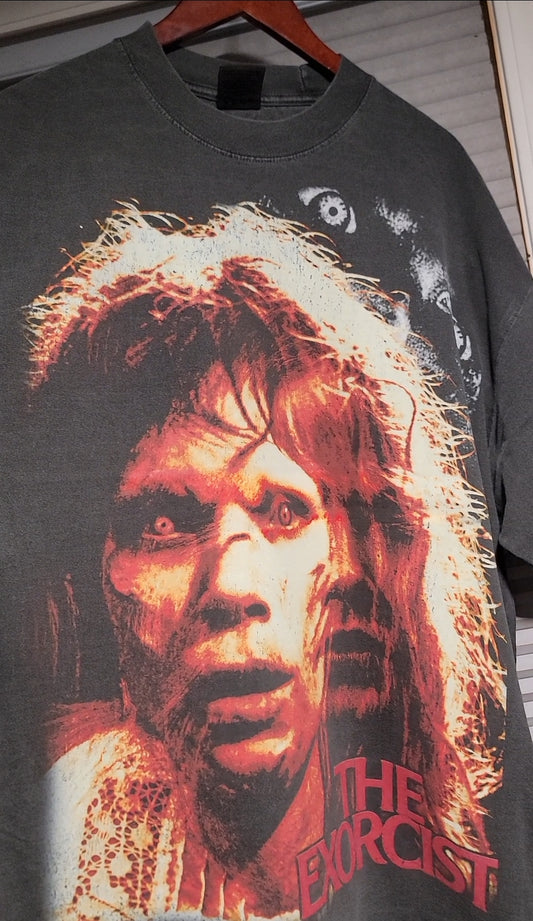 EXCORCIST  ON SHAKA HEAVYWEIGHT GARMET DYED T SHIRT "HORROR"
