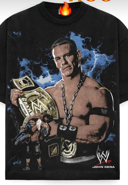 JOHN CENA ON SHAKA HEAVYWEIGHT GARMET DYED T SHIRT "MODERN" WRESTLING