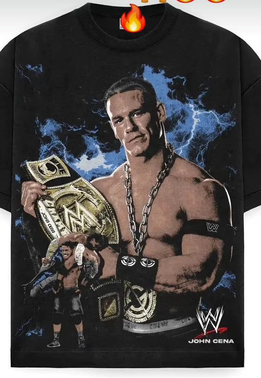 JOHN CENA ON SHAKA HEAVYWEIGHT GARMET DYED T SHIRT "MODERN" WRESTLING