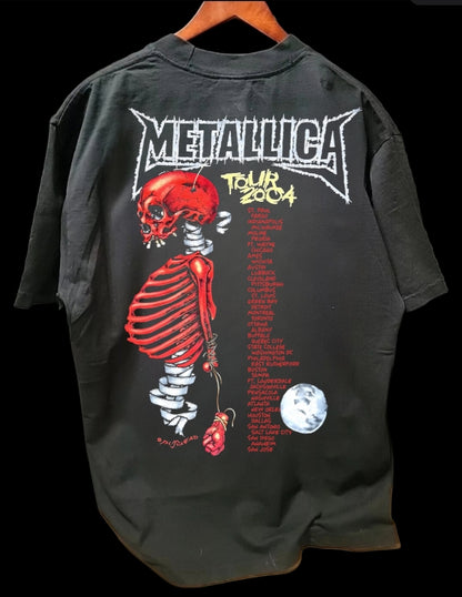 METALLICA 2004 TOUR ON SHAKA HEAVYWEIGHT GARMET DYED T SHIRT
