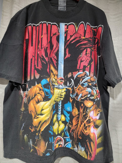 THUNDERCATS ON SHAKA HEAVYWEIGHT GARMET DYED T SHIRT