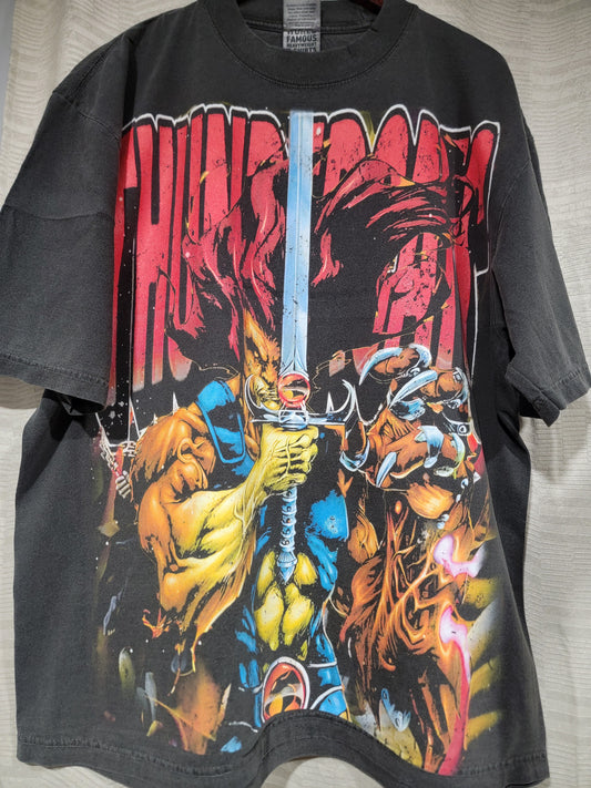 THUNDERCATS ON SHAKA HEAVYWEIGHT GARMET DYED T SHIRT