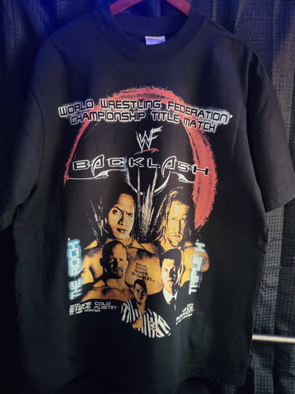 WWF BACKLASH ON SHAKA HEAVY GARMET DYED T"WRESTLING