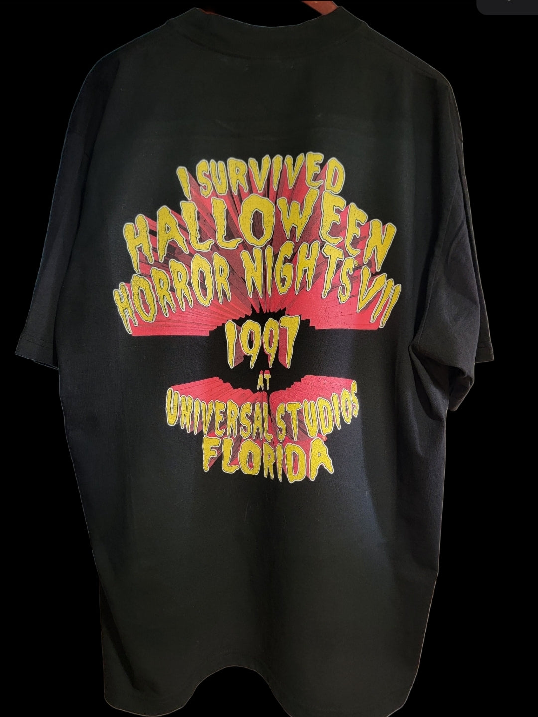 1997 Halloween Horror Nights VNTG REMAKE On SHAKA HEAVYWEIGHT GARMET SHIRT