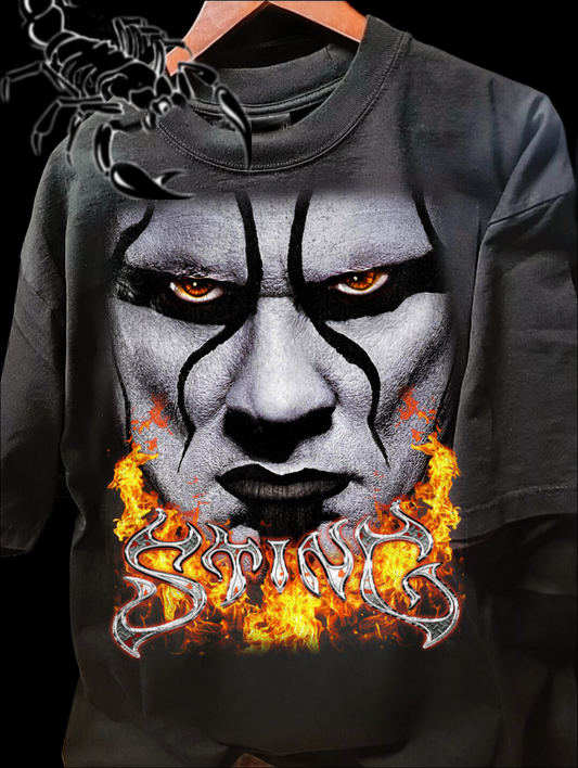 STING  ON SHAKA HEAVYWEIGHT GARMET DYED T SHIRT (Wrestling