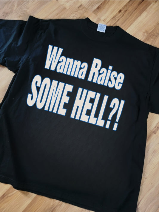 STONE COLD WANNA RAISE SOME HELL ON SHAKA HEAVYWEIGHT GARMET DYED T SHIRT (Wrestling