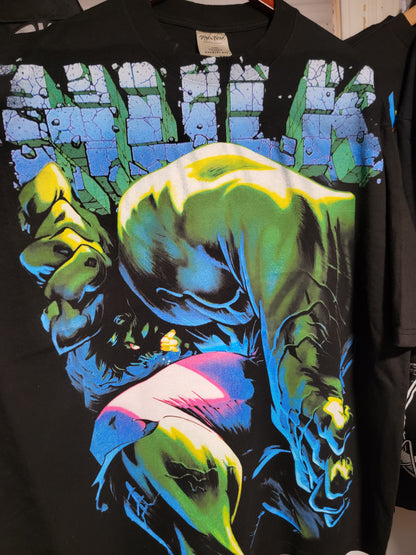 HULK BIG PRINT ON SHAKA HEAVY GARMET DYED T SHIRT BIG PRINT