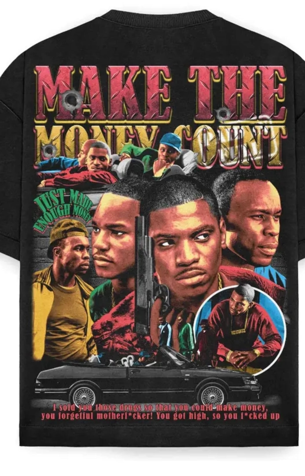 PAID IN FULL ON SHAKA HEAVYWEIGHT GARMET DYED T SHIRT